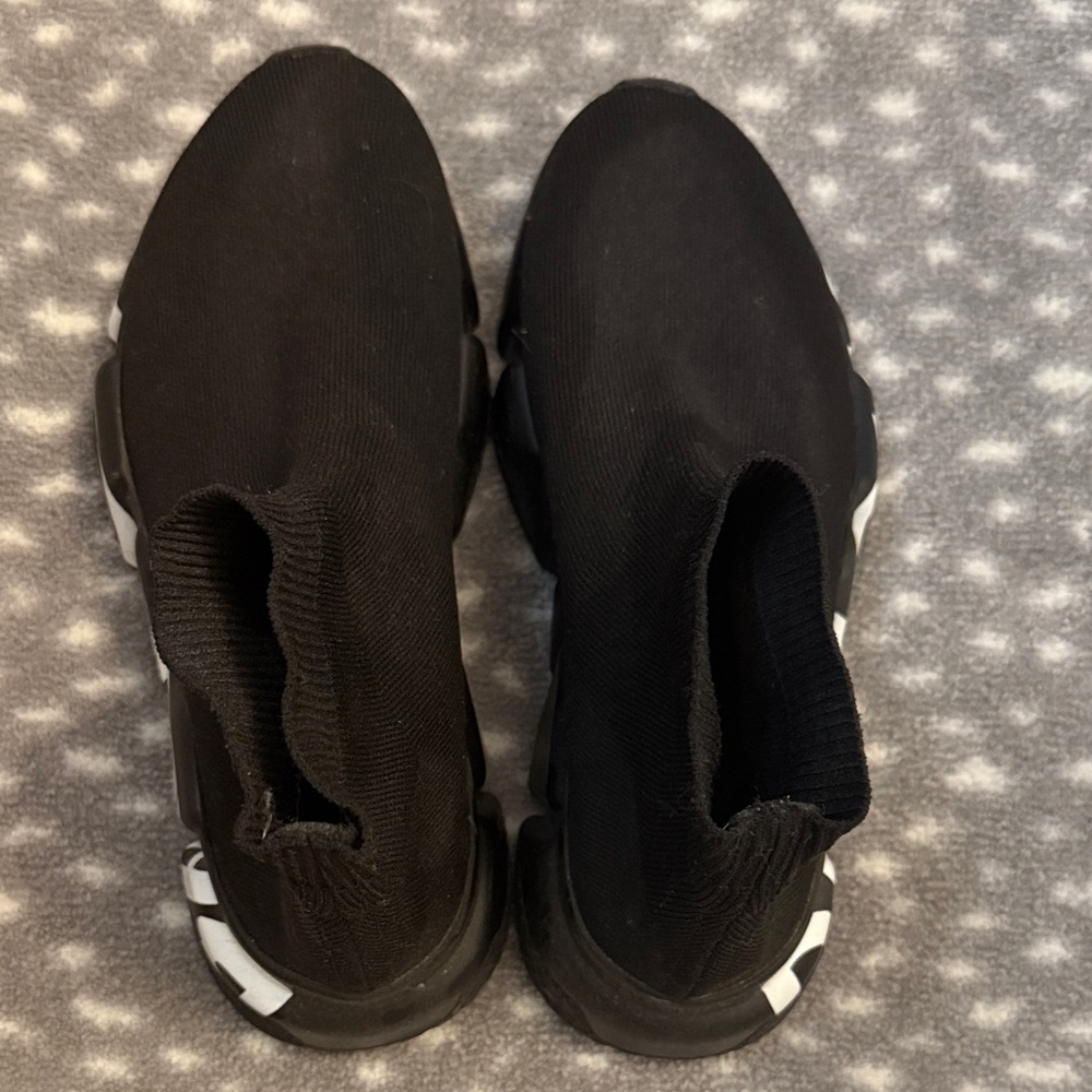 Balenciaga all Black Sock Sneakers graffiti size women's 5 comfy black sneakers - Picture 5 of 8